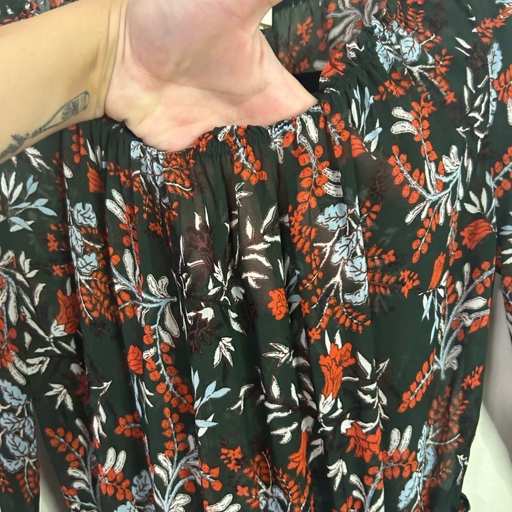 Maje Romeane Floral Print Ruffle Dress - Picture 6 of 12